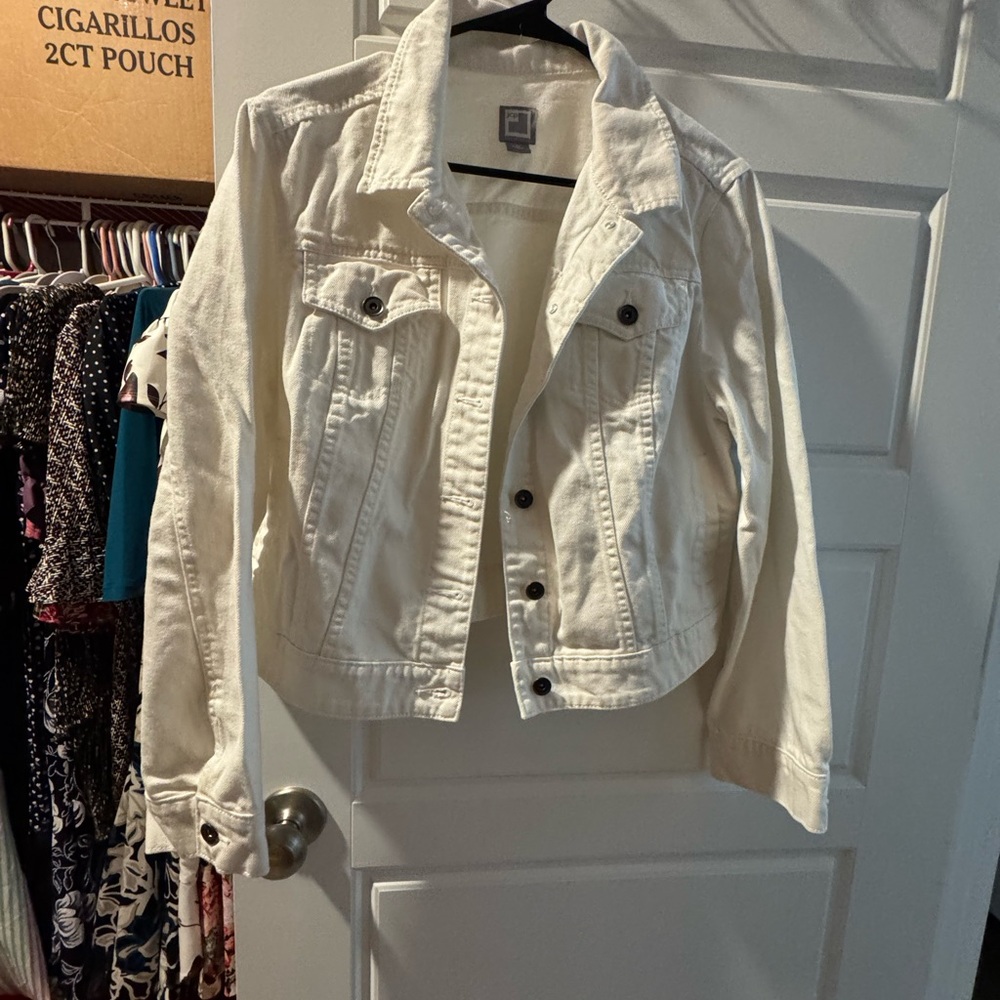 Women's White Denim Jacket